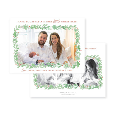 Garland Wreath Christmas Card