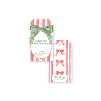 Giant Bow Christmas Tag