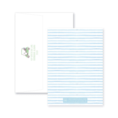 Weezie B. Designs | Watercolor Golf Cart Birthday Invitation