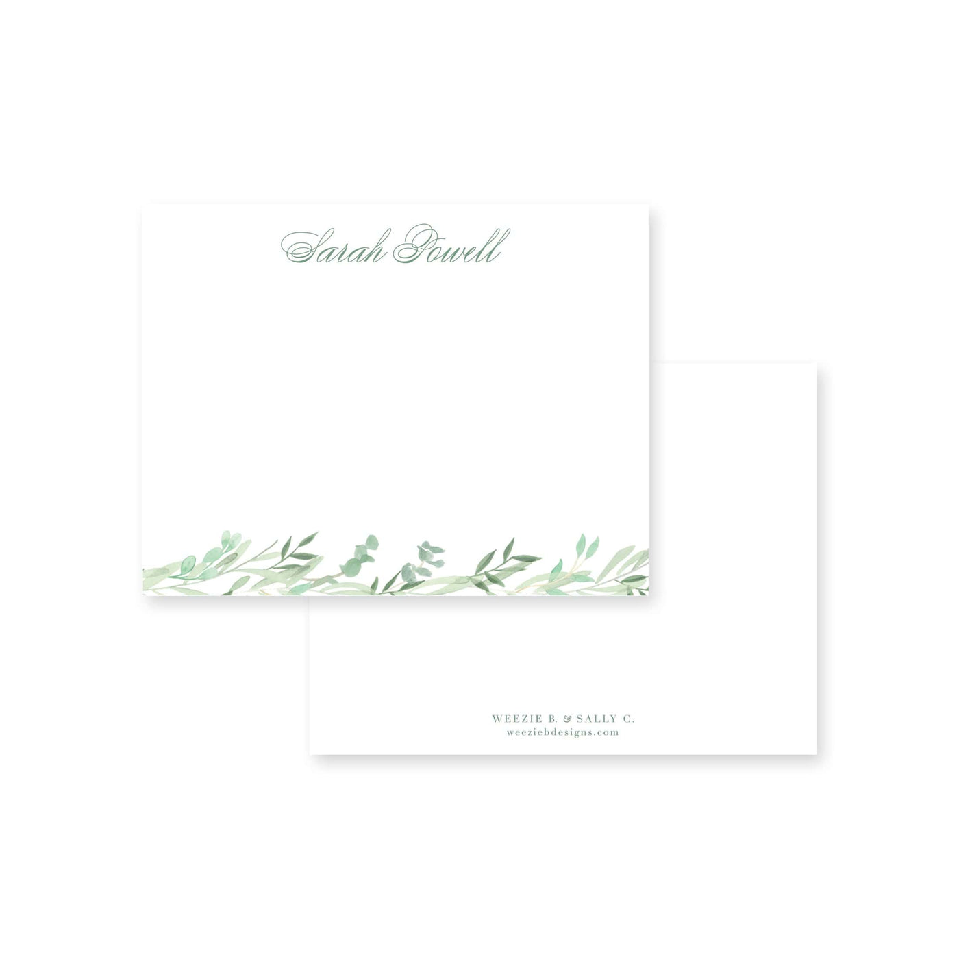 Greenery Flat Note Card