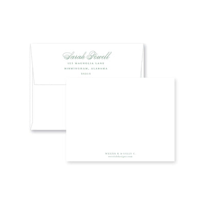 Greenery Flat Note Card