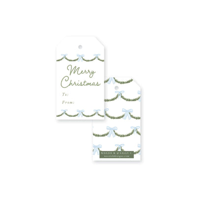 Holiday Garland Christmas Tag