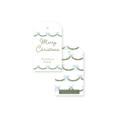 Holiday Garland Christmas Tag