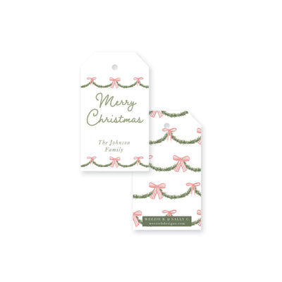 Holiday Garland Christmas Tag