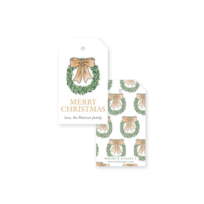 Hanging Wreath Christmas Gift Tag