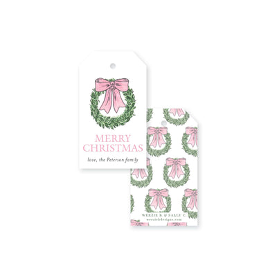 Hanging Wreath Christmas Gift Tag