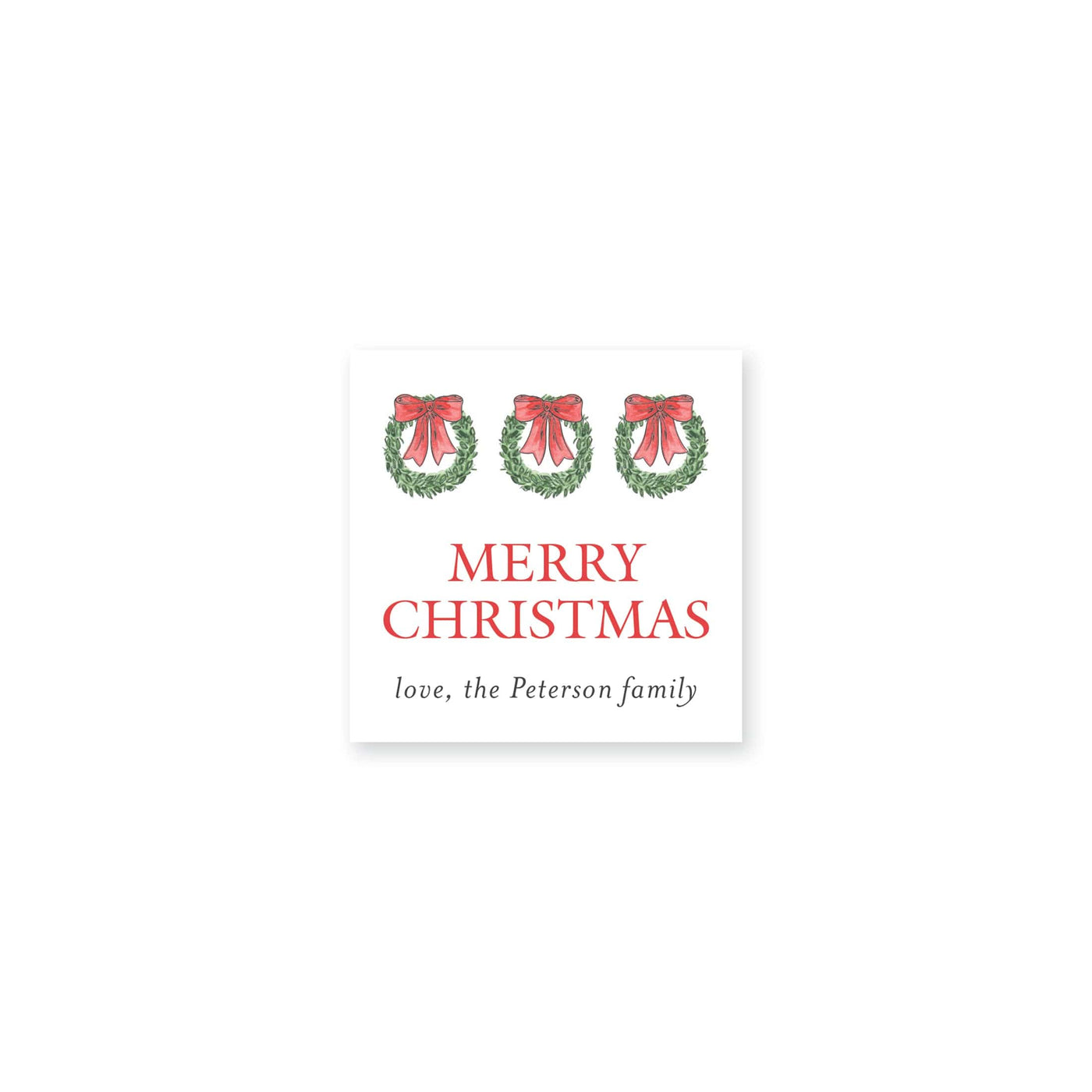 Hanging Wreath Christmas Stickers