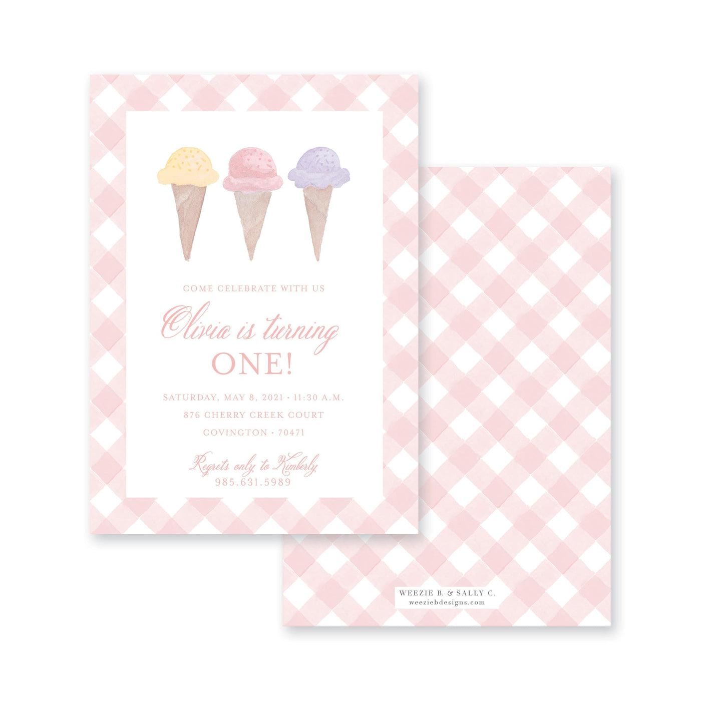 Ice Cream Watercolor Birthday