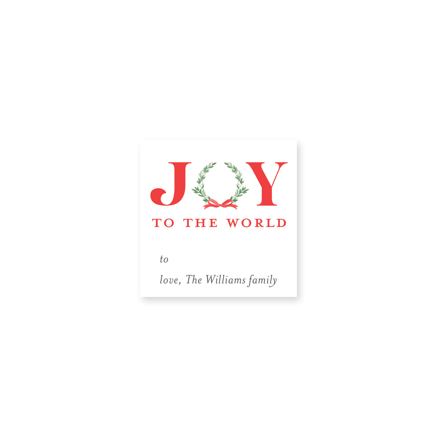 Joy Wreath Christmas Stickers