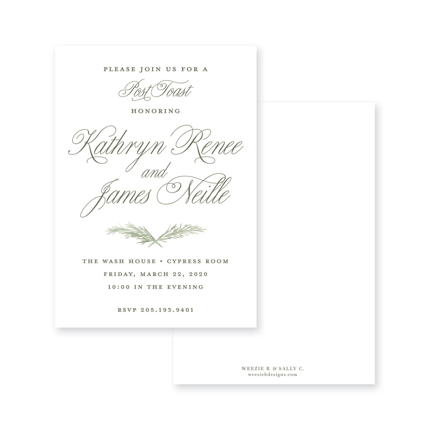 Mason Post Toast Invitation