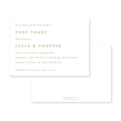 Avery Post Toast Invitation