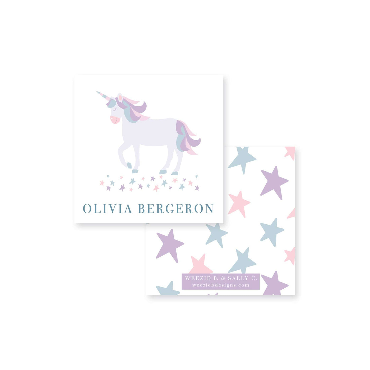 Light Unicorn Stars Sticker