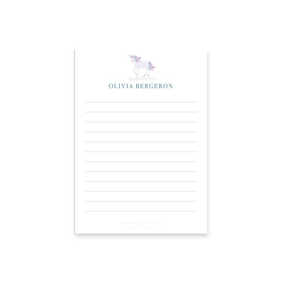 Light Unicorn Stars Notepad