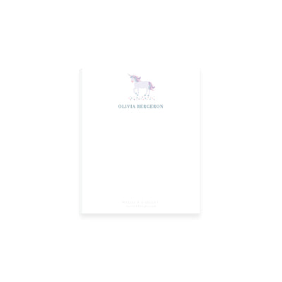 Light Unicorn Stars Notepad