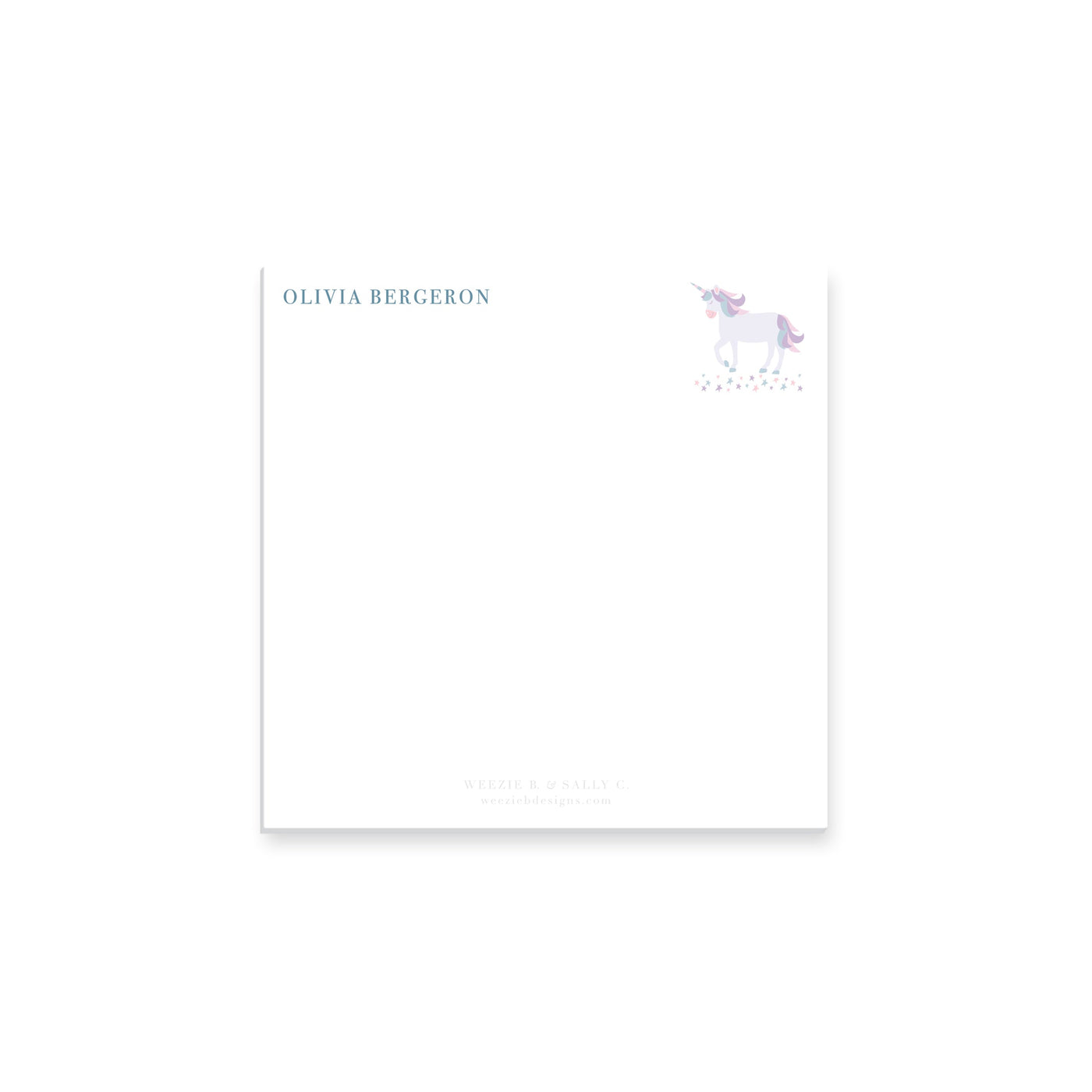 Light Unicorn Stars Notepad