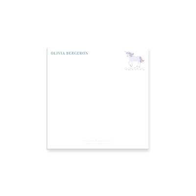 Light Unicorn Stars Notepad