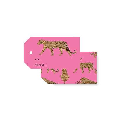 Cheetah Angled Gift Tag