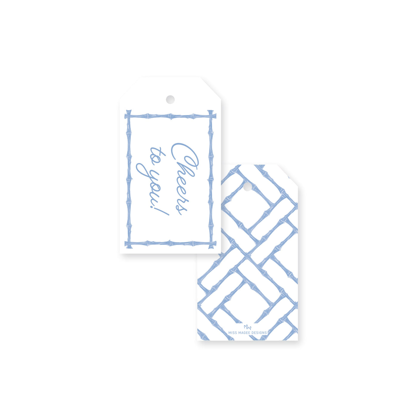 Bamboo Pattern Angled Gift Tag