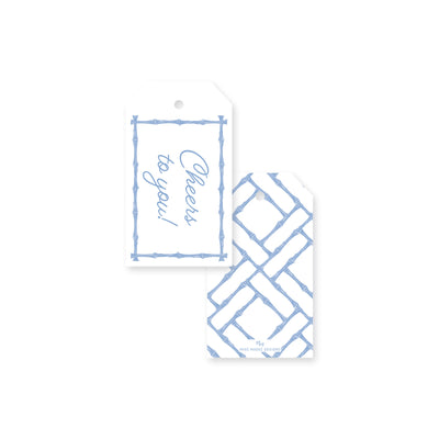 Bamboo Pattern Angled Gift Tag
