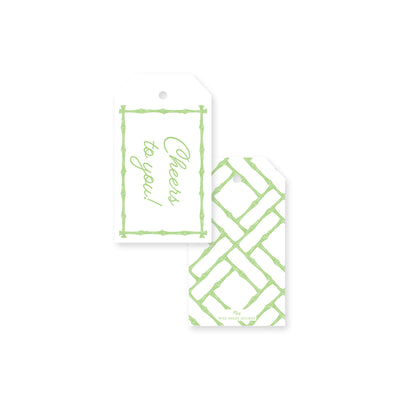Bamboo Pattern Angled Gift Tag