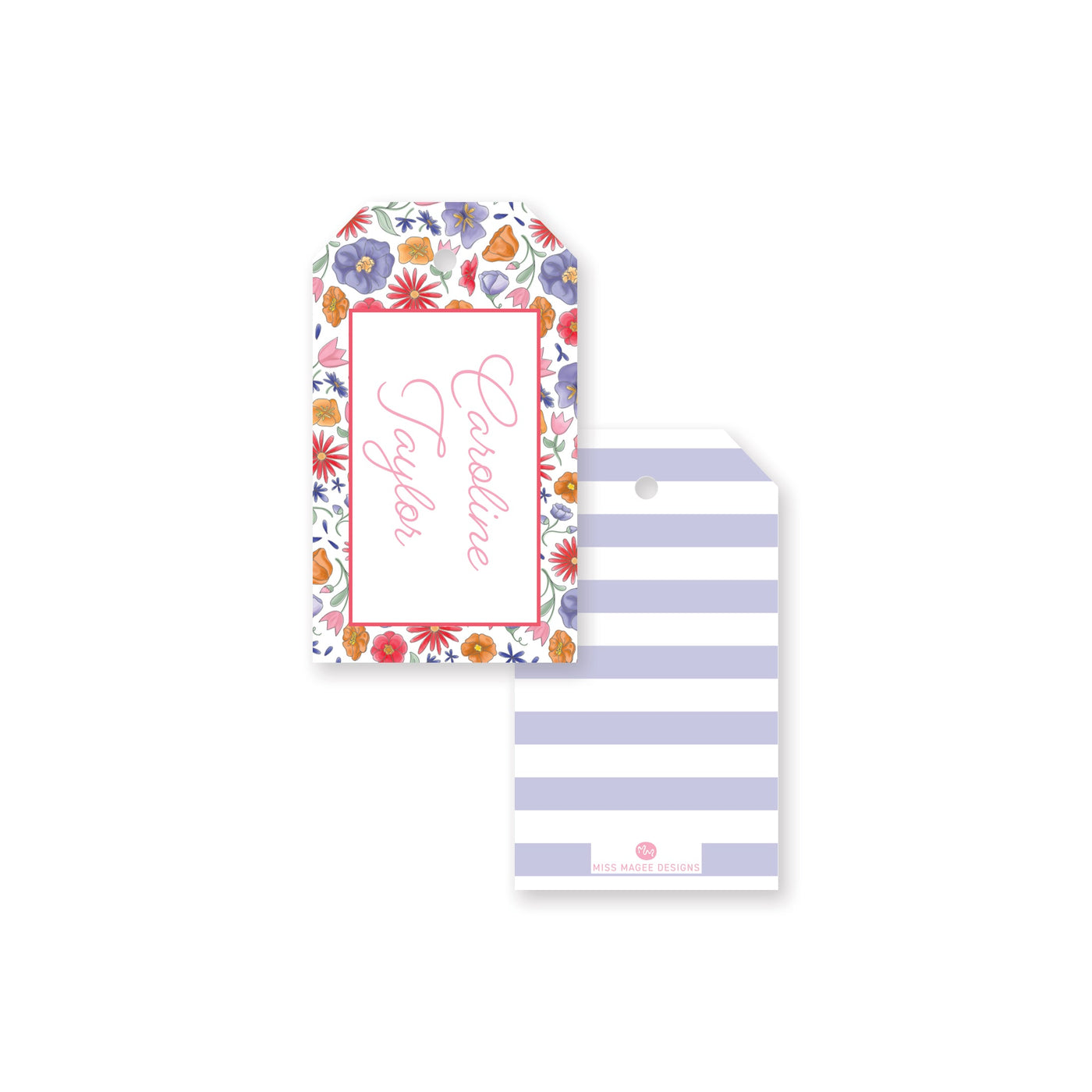 Wild Flowers Angled Gift Tag