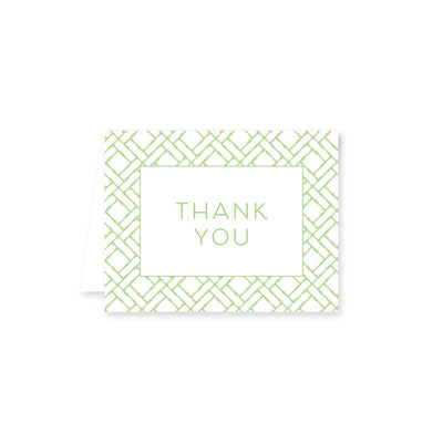 Bamboo Pattern Folded Note Card P