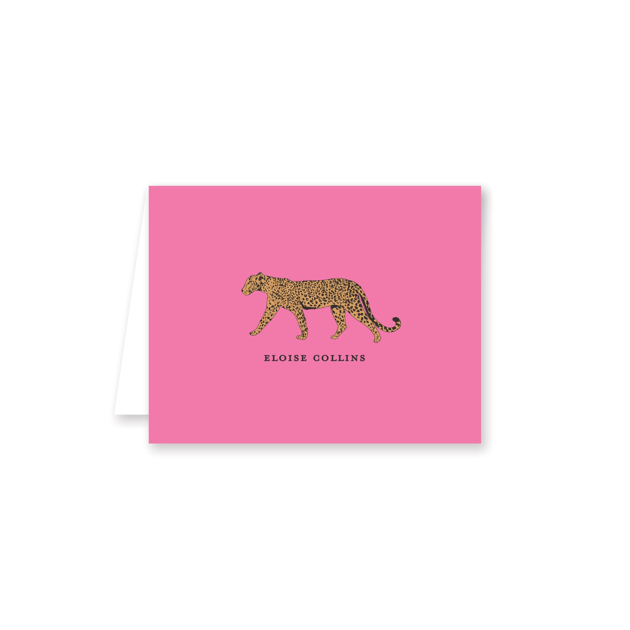 Cheetah Single Folded Note Card – Miss Magee