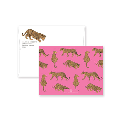 Cheetah Centered Note Card