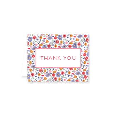 Wild Flowers Folded Note Card