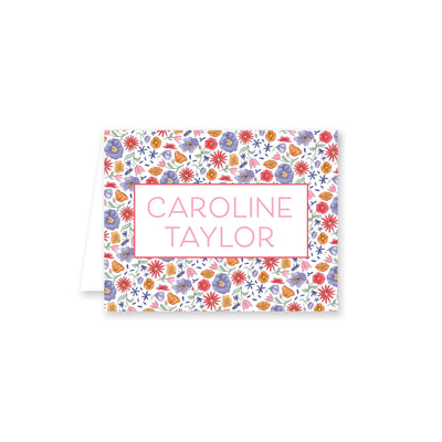 Wild Flowers Folded Note Card