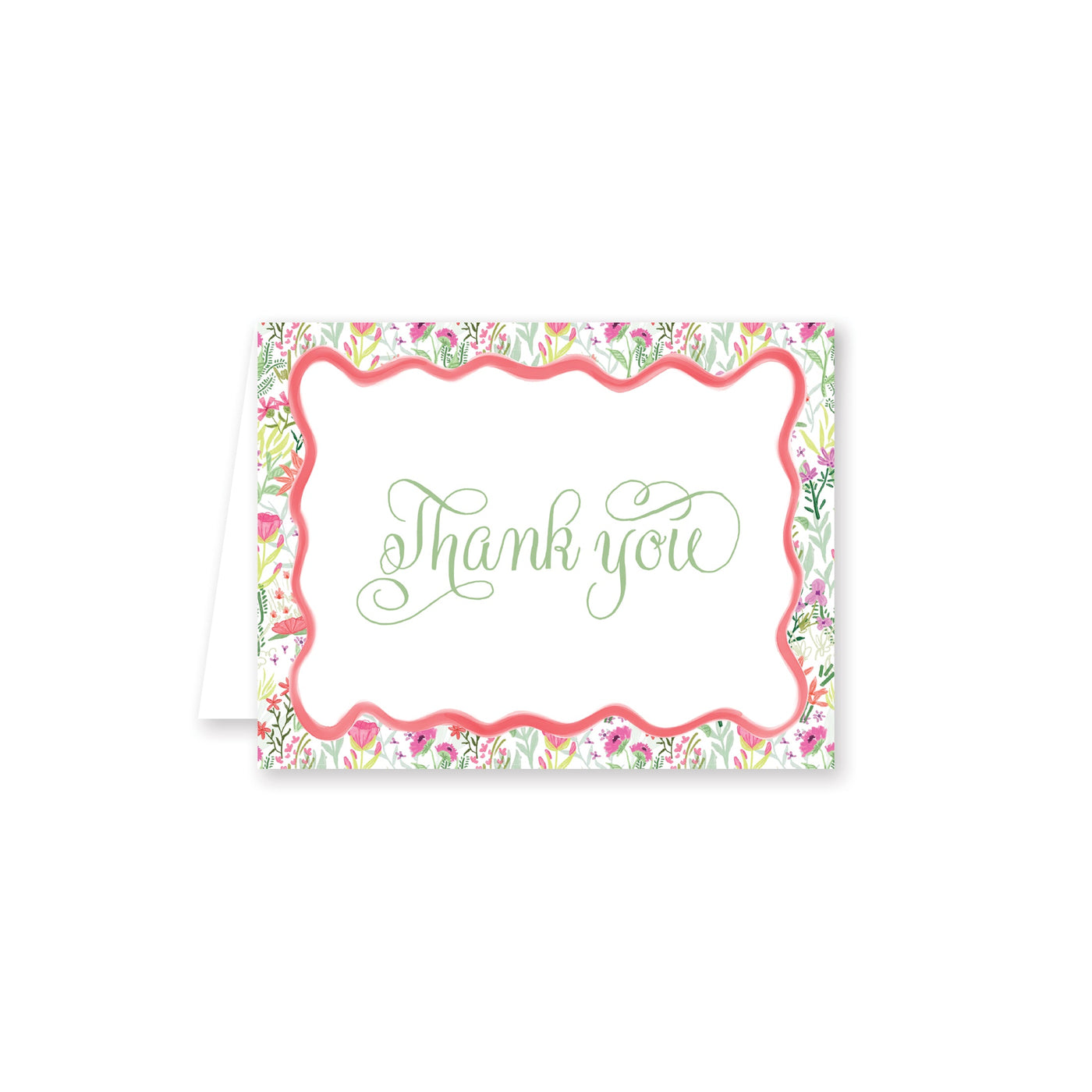 Whimsy Flowers Folded Note Card