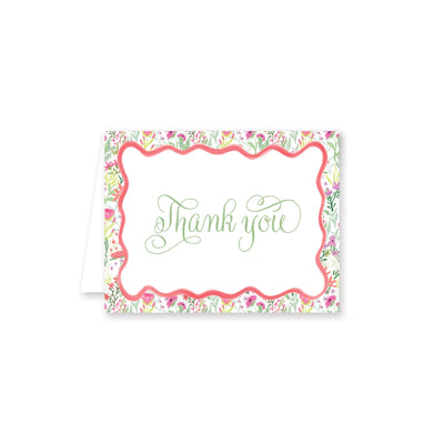 Whimsy Flowers Folded Note Card