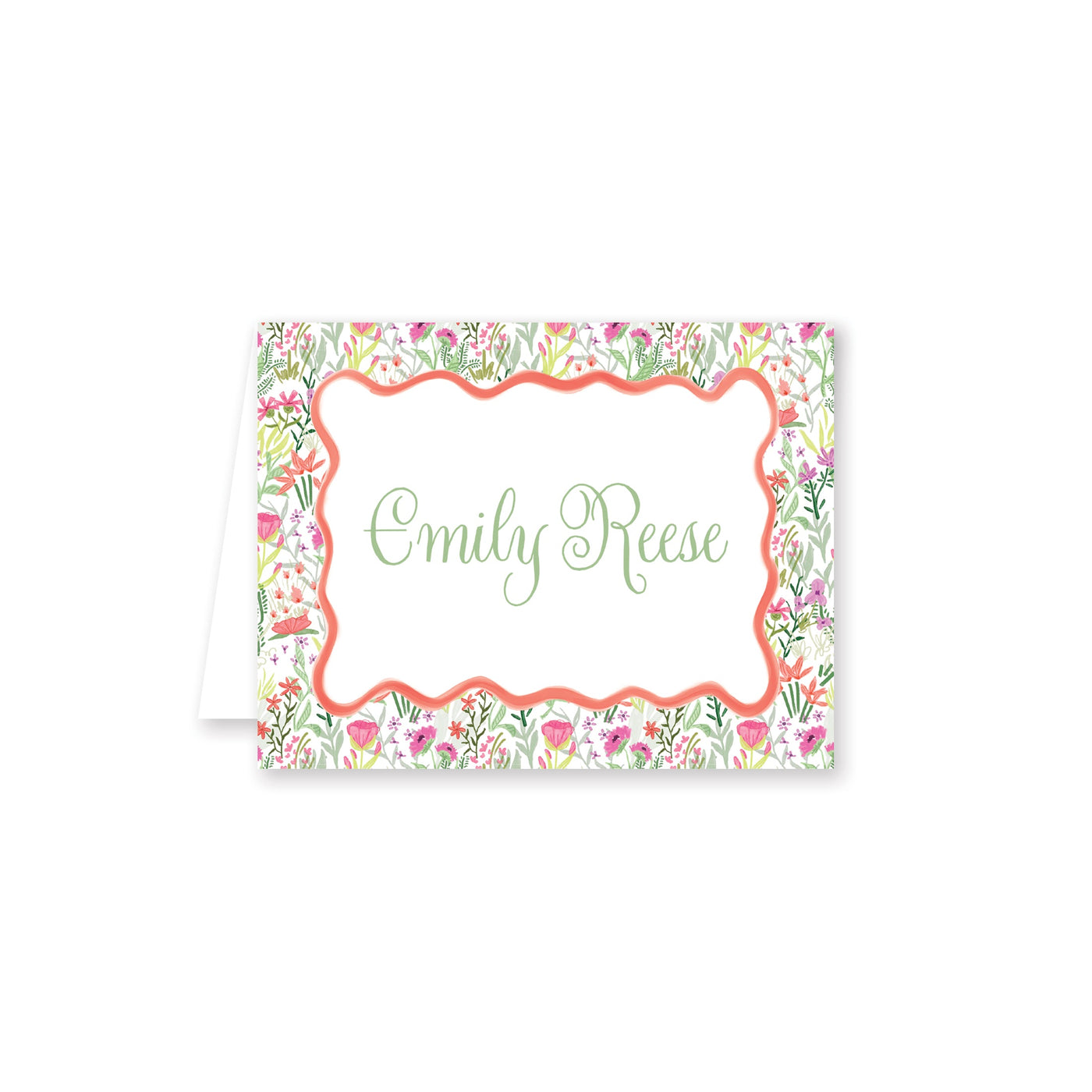 Whimsy Flowers Folded Note Card
