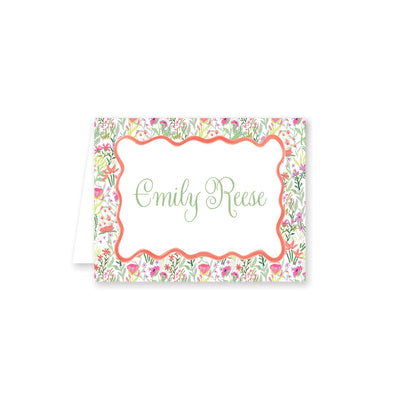 Whimsy Flowers Folded Note Card