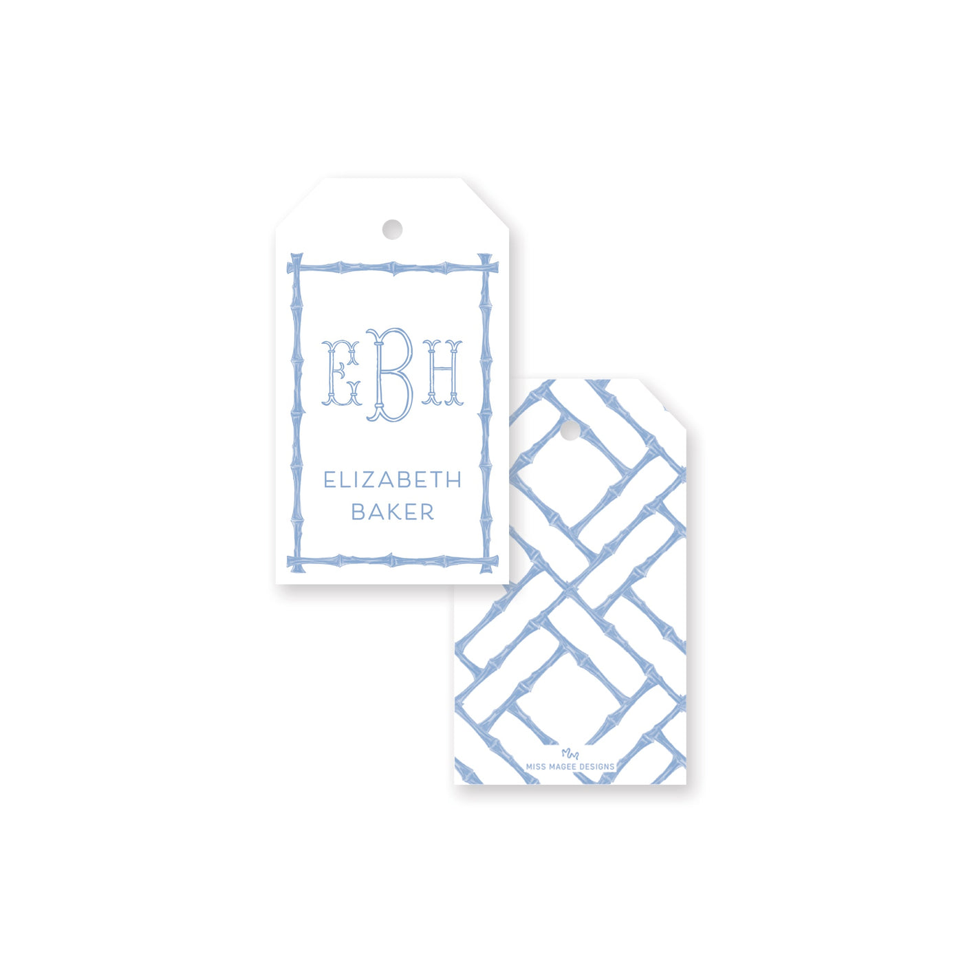 Bamboo Pattern Angled Gift Tag