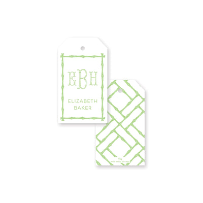 Bamboo Pattern Angled Gift Tag