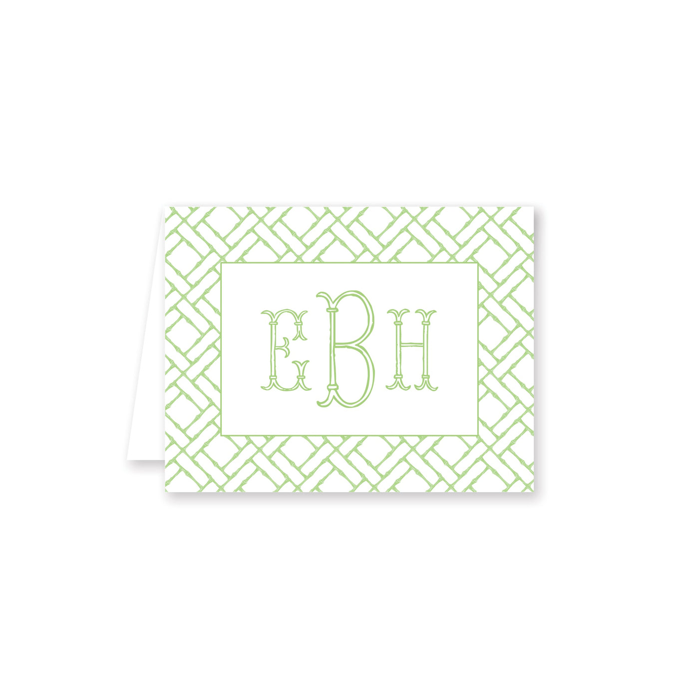 Bamboo Pattern Folded Note Card P