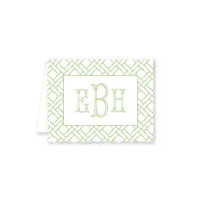 Bamboo Pattern Folded Note Card P