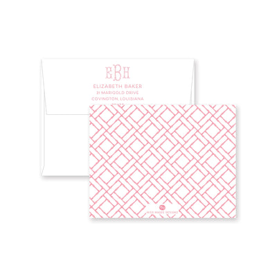 Bamboo Pattern Folded Note Card P