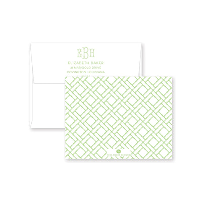 Bamboo Pattern Folded Note Card P