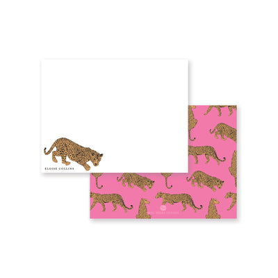 Cheetah Bottom Note Card
