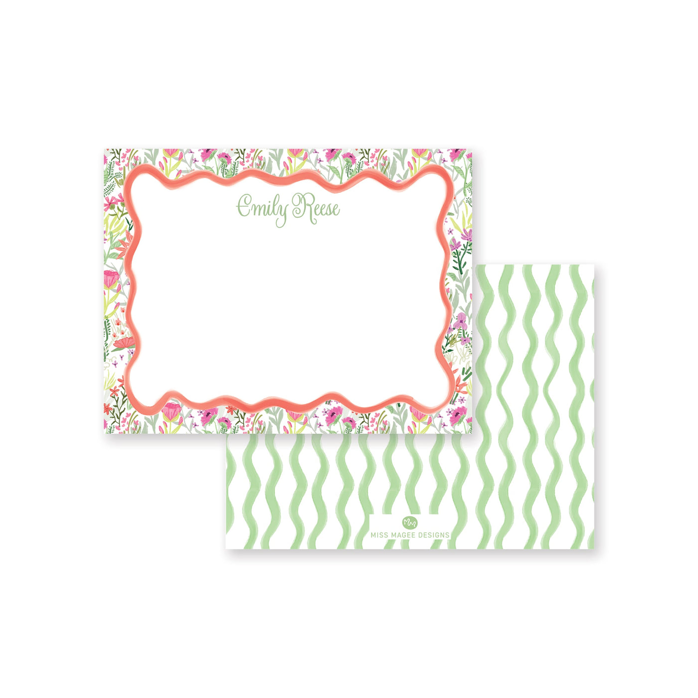 Whimsy Flowers Note Card