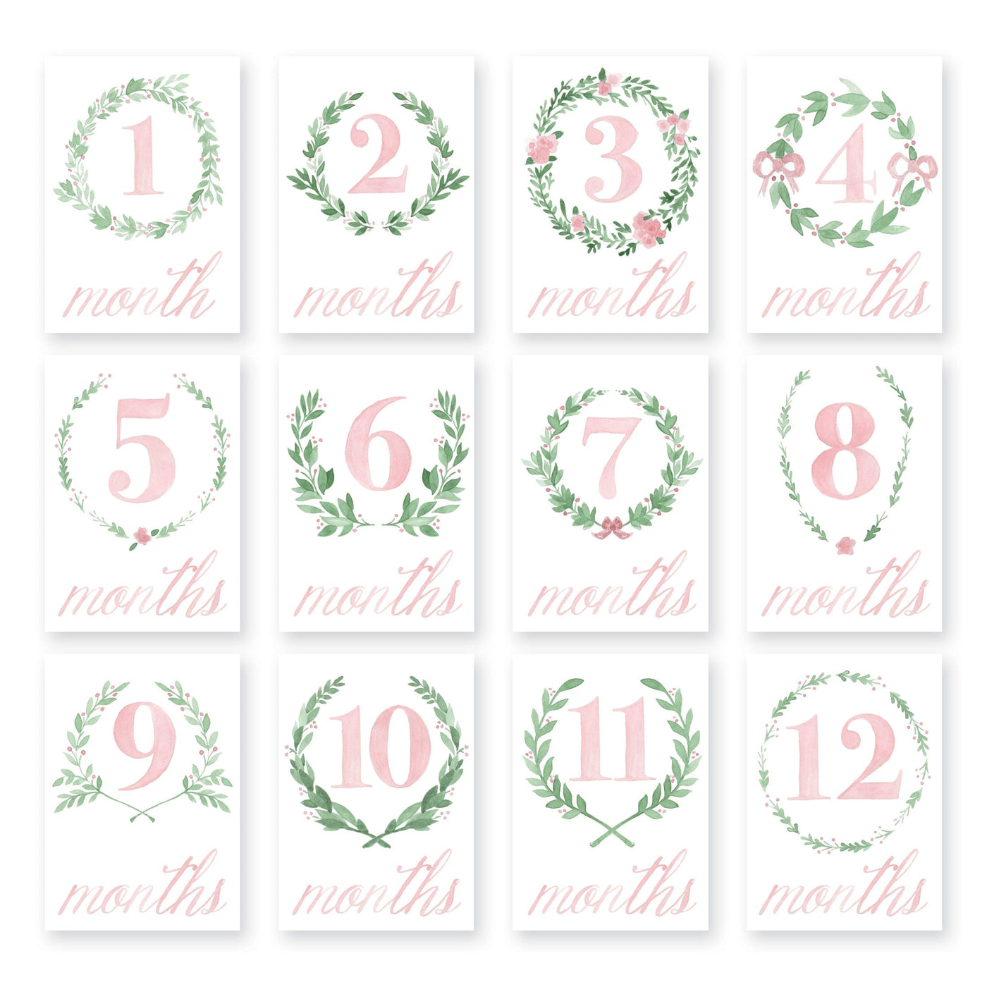 Wreath Milestone Cards