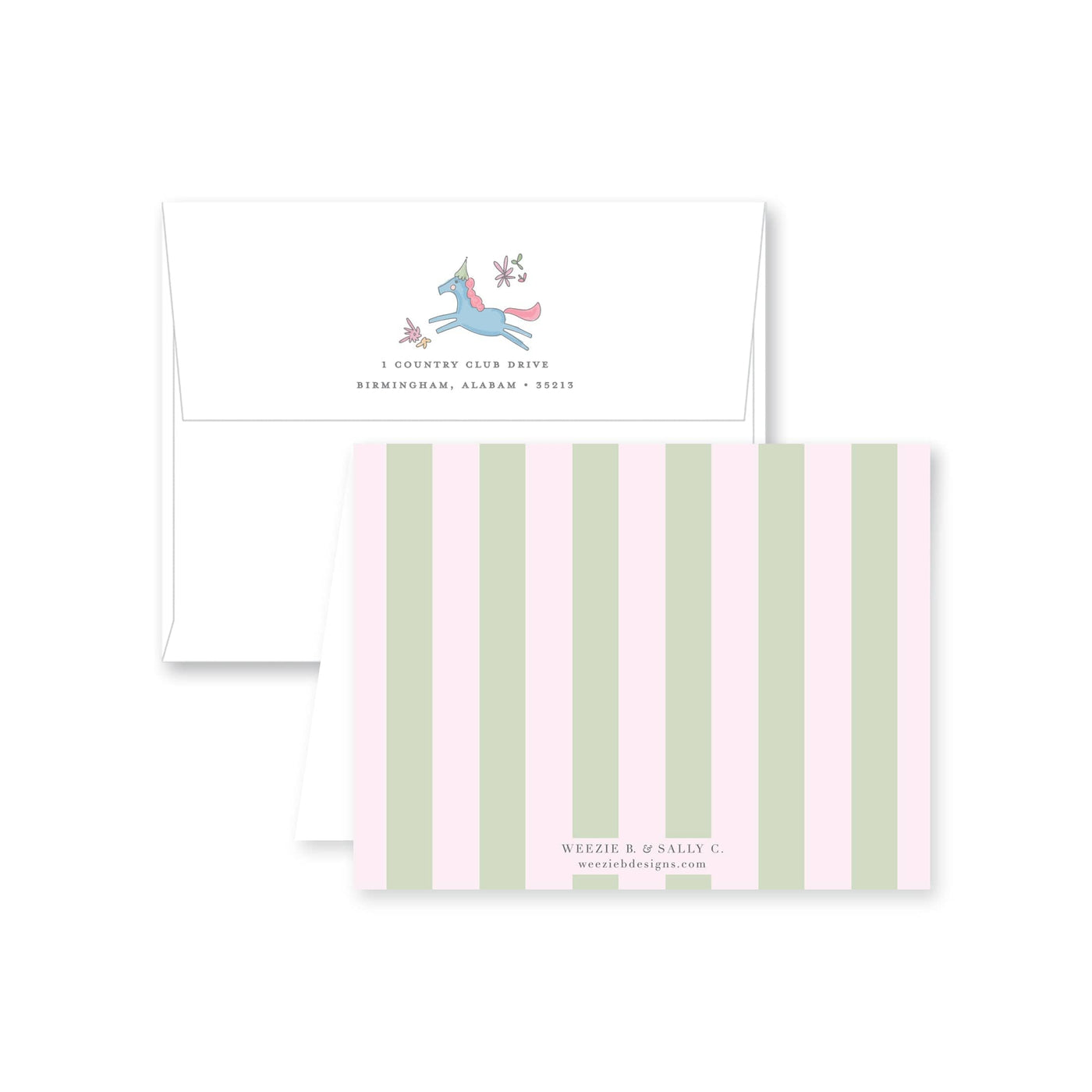 Magical Pony Folded Note Card