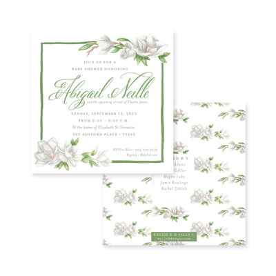 Magnolia Watercolor Baby Shower