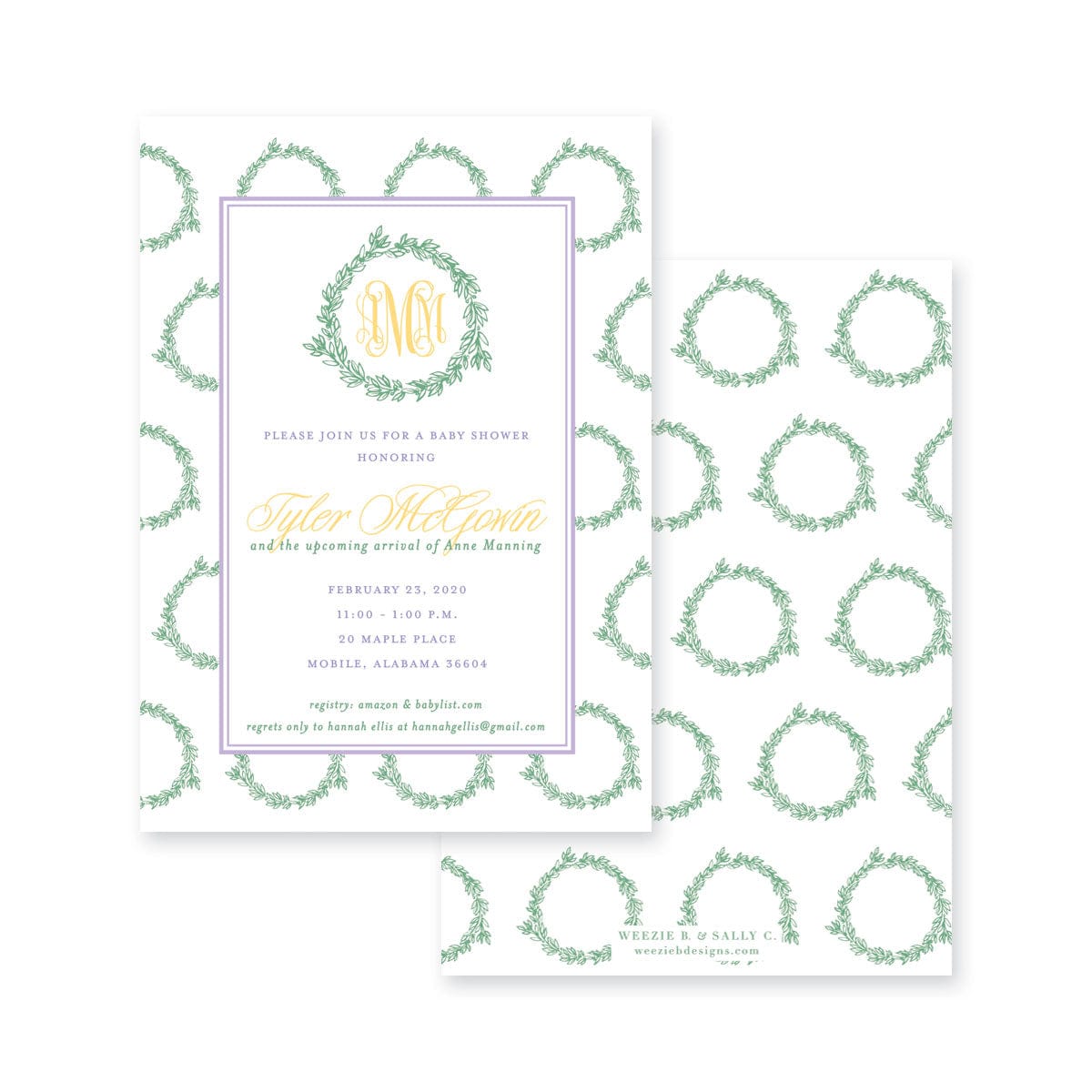 Weezie B. Designs | Mardi Gras Baby Shower