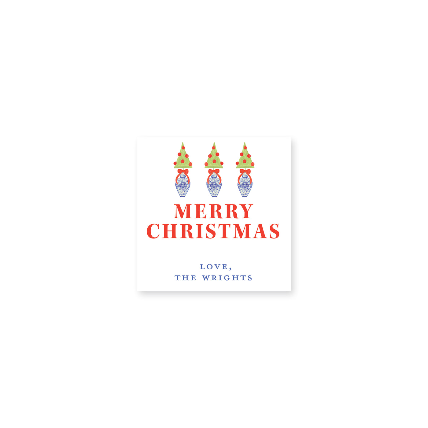 Modern Topiary Christmas Stickers