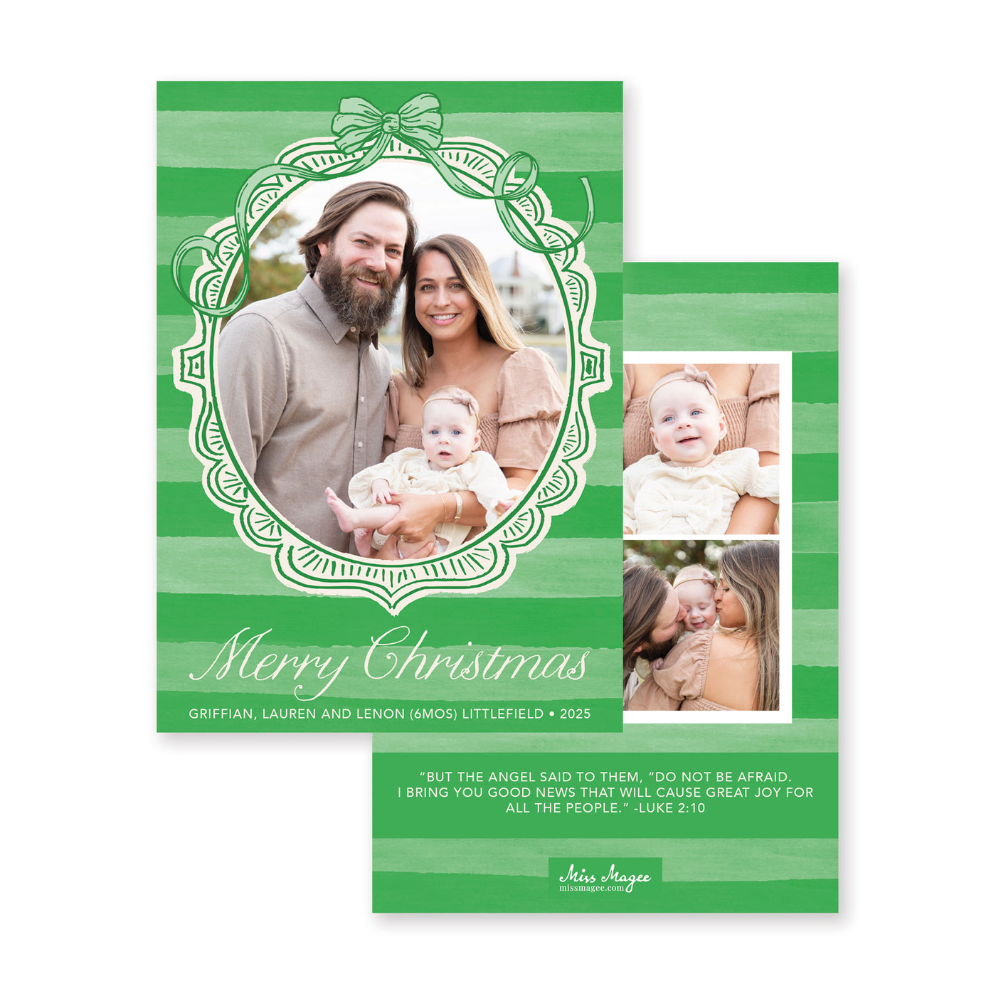 Antique Frame Monochrome Christmas Card