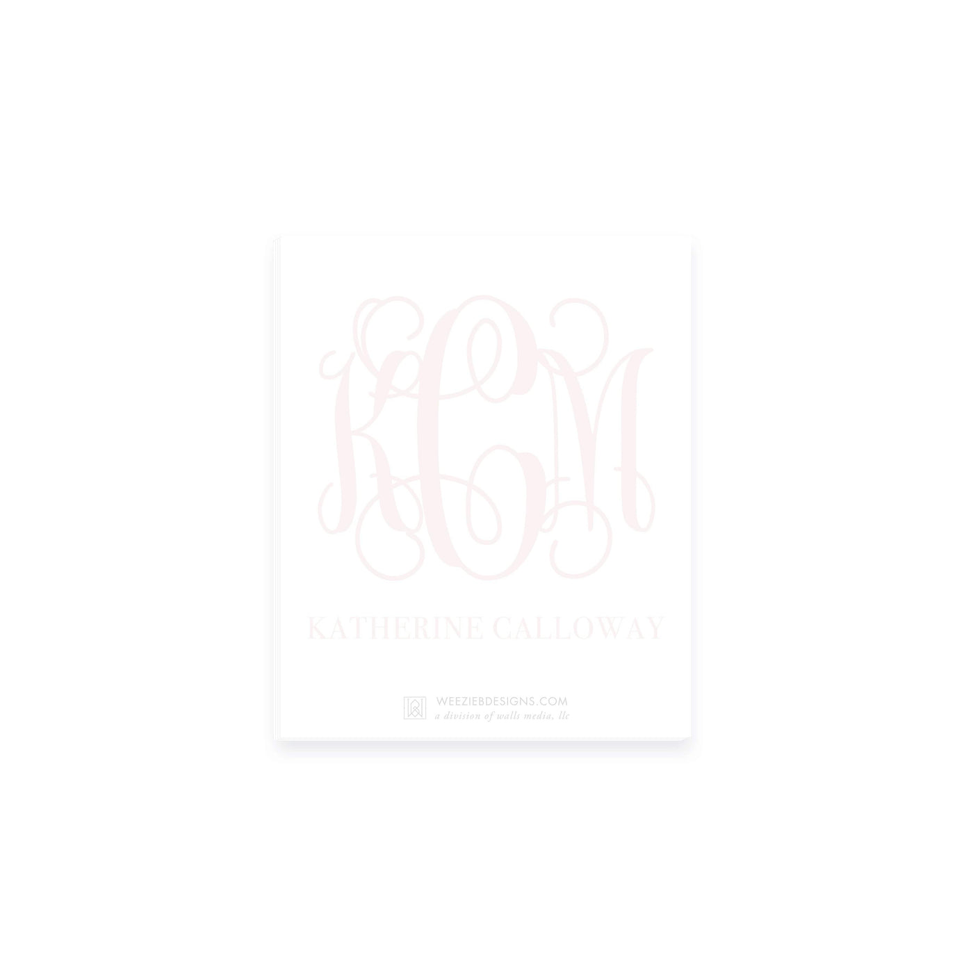 Weezie B. Designs | Greek Key Border Monogram Notepads