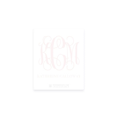 Weezie B. Designs | Greek Key Border Monogram Notepads